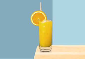 Tasty fresh Orange cocktail drink in glass