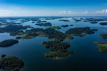 Fototapeta na wymiar aerial view of one island