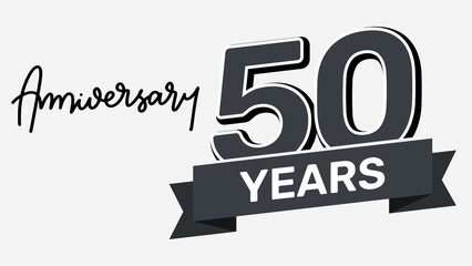 Anniversary of 50 years card design art