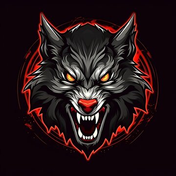 Animal head mascot gaming logo