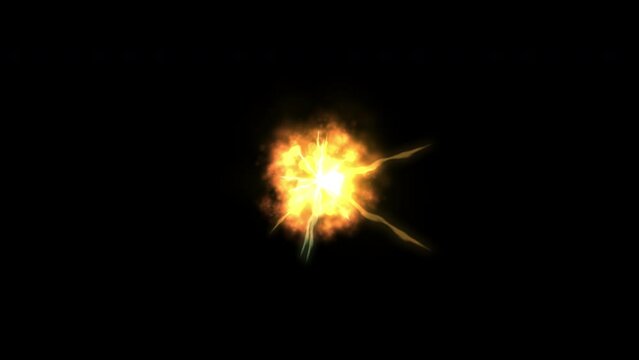 Anime Energy Ball 003 pulsing, glowing orange, flickering as it eminates electrical arcs, 4k with alpha channel 