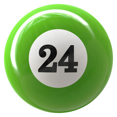 Ball 3D Green Number 24