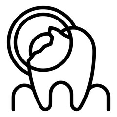 Tooth dentist icon symbol image vector. Illustration of the dental medicine symbol design graphic image