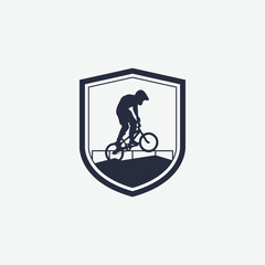 Cycling bmx vector image.cycling bmx logo.ilustration