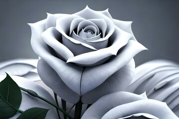 white rose on black generated by AI tool