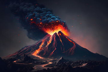 Eruption Alert: Volcano Awakening | AI Generative