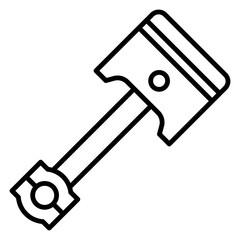 Illustration of Car Piston Line Icon