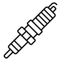 Illustration of Spark Plug Line Icon