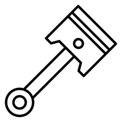 Illustration of Car Piston Line Icon