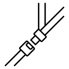 Illustration of Seat Belt Line Icon