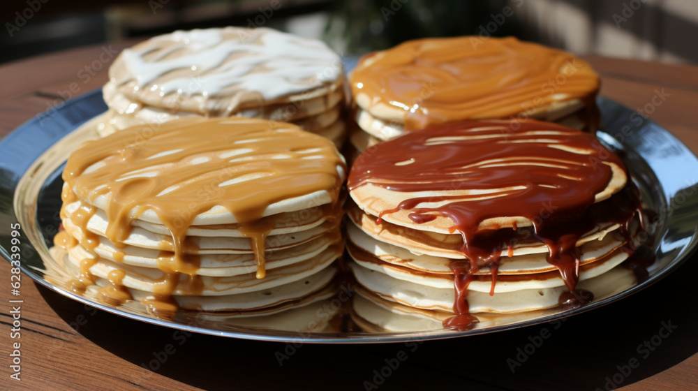 Wall mural pancakes with chocolate