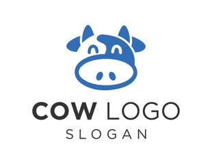 Logo about Cow on white background. created using the CorelDraw application.