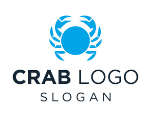 Obraz premium Logo about Crab on white background. created using the CorelDraw application.