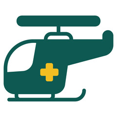  Helicopter duotone style icon