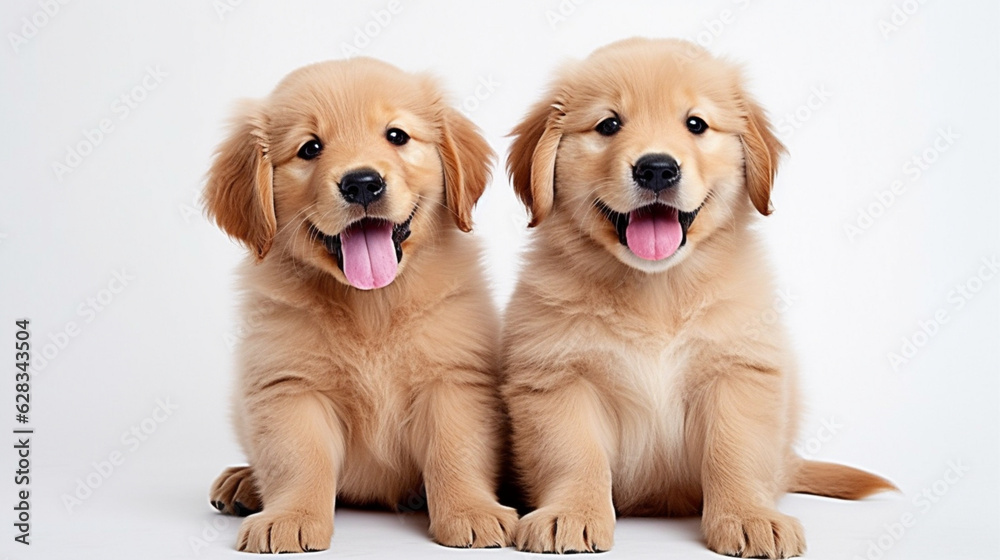 Canvas Prints golden retriever puppies