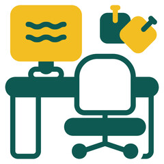  Workspace duotone style icon