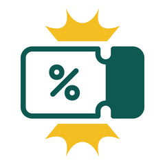  Coupon duotone style icon