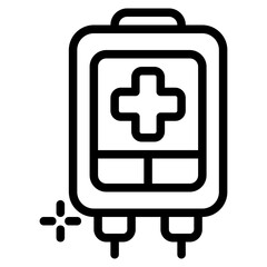 Fototapeta premium Blood outline style icon