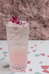 Bebida refrescante a base de gin y frutas fresca para el verano