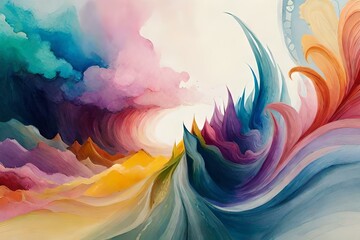 abstract watercolor background painting,  by Generative Ai technology