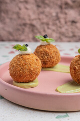 Arancinis vegetarianos, veganos