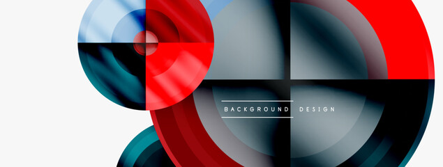 Fototapeta premium Circle pattern background. Abstract backgrounds bundle for wallpaper, banner, background, landing page, wall art, invitation, prints, posters
