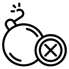  Terrorism outline style icon