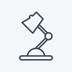 Icon Desk Lamp. related to Decoration symbol. line style. simple design editable. simple illustration