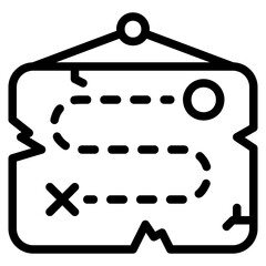  map outline style icon
