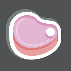Sticker Meat. related to Eid Al Adha symbol. simple design editable. simple illustration