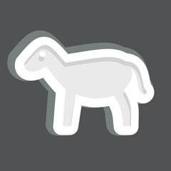 Sticker Goat. related to Eid Al Adha symbol. simple design editable. simple illustration