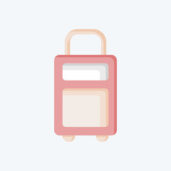 Obraz premium Icon Suitcase. related to Eid Al Adha symbol. Flat Style. simple design editable. simple illustration