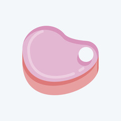 Icon Meat. related to Eid Al Adha symbol. Flat Style. simple design editable. simple illustration
