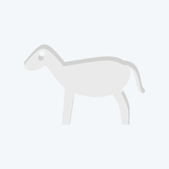 Icon Goat. related to Eid Al Adha symbol. Flat Style. simple design editable. simple illustration