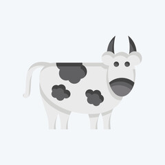 Icon Cow. related to Eid Al Adha symbol. Flat Style. simple design editable. simple illustration