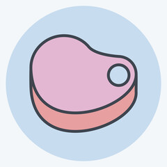 Icon Meat. related to Eid Al Adha symbol. Color Mate Style. simple design editable. simple illustration