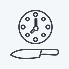 Icon Sacrifice. related to Eid Al Adha symbol. Line Style. simple design editable. simple illustration