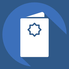 Icon Eid Card. related to Eid Al Adha symbol. Long Shadow Style. simple design editable. simple illustration