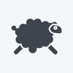 Icon Sheep. related to Eid Al Adha symbol. glyph style. simple design editable. simple illustration