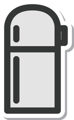 ステッカー風キャンプ関連の単品アイコン　水筒