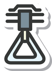 Fototapeta premium ステッカー風駅関連の単品アイコン 手すり 三角