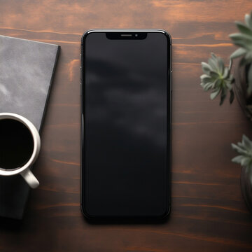 super elegant black phone pro mockup, professional mockup, product photography, phone advertising. AI Generated images