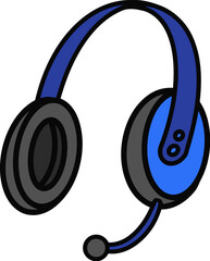 Blue Headphone