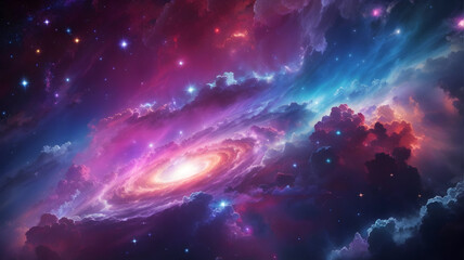 space nebula and galaxy © Ninja