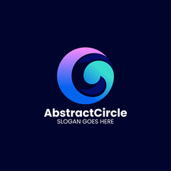 Obraz premium Vector Logo Illustration Circle Gradient Colorful Style