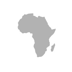 Africa blank map. africa map template. african silhouette. grey map africa. African continent © Paolo