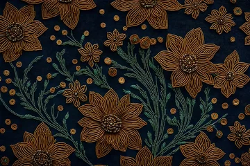 Wandaufkleber seamless floral background © zooriii arts
