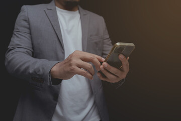 man with mobile phone