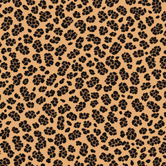 Realistic vector leopard big print repeat pattern