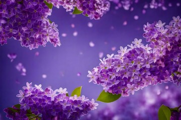 Fototapeta na wymiar lilac flowers in the gardengenerative by AI technology